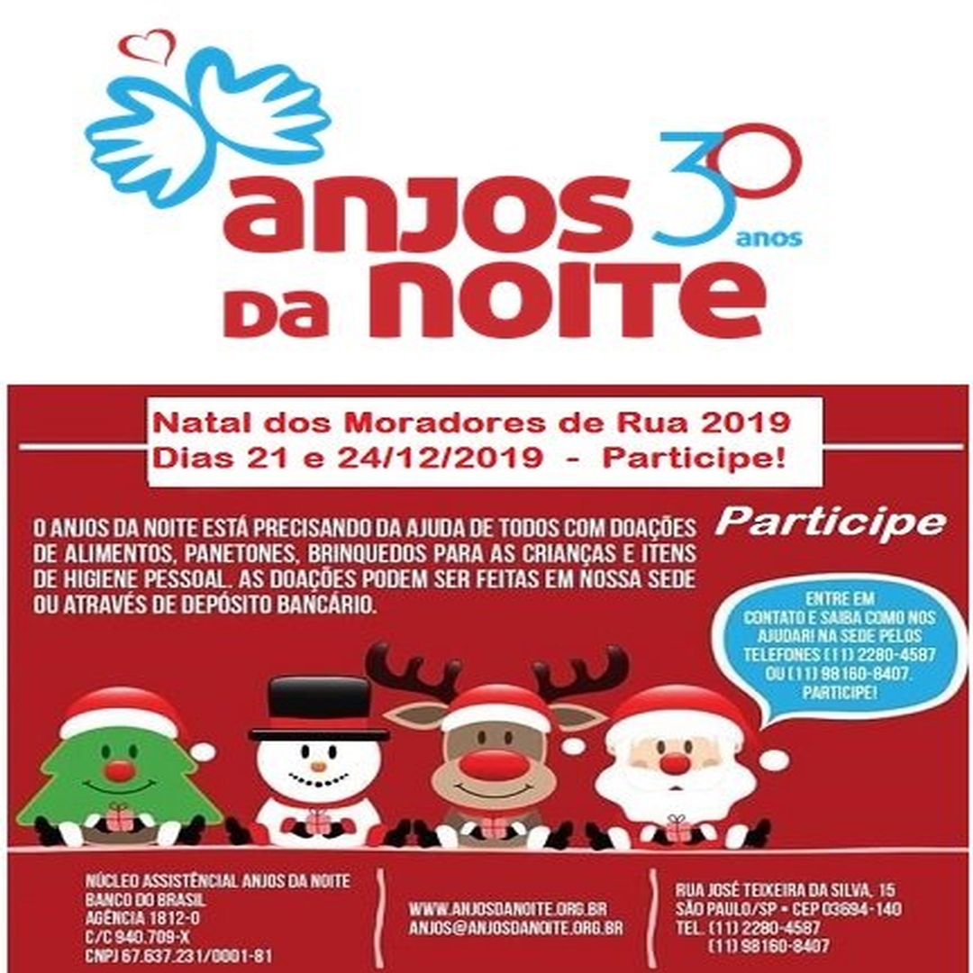 Natal dos Moradores de Rua 2019-Participe do Natal do Moradores de Rua 2019!